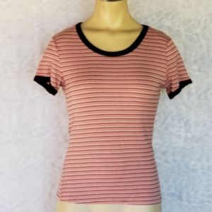 Peach Striped Tee
